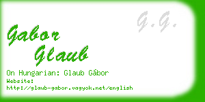 gabor glaub business card